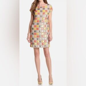 Trina Turk Sail Sequin Panels Clambake Shift Tunic Cocktail Party Dress